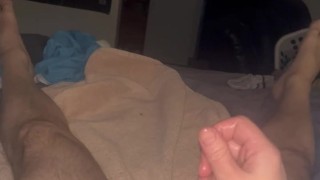 Lubing up my big cock