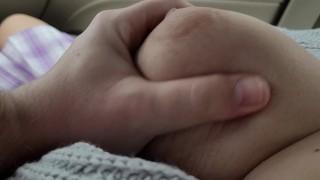 Amateur Schoolgirl Risky Big Soft Tits Play