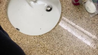 Hotel bathrooms taking that hot married pussy right to “pound town”