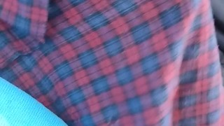 Almost caught Teasing my cock in public