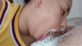 most nervous blowjob with creampie that you will see today on porn hub, best suck🍆🥛🥛🥛💦😵🍑🤤🤤