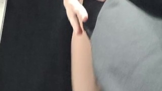 Trying clothes and masturbating