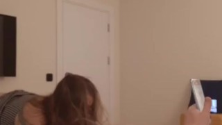 Rough Deepthroat Gagging from obedient college slut