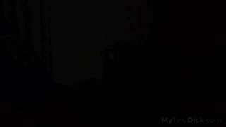 Busty hot blonde jerks off the smallest dick ever