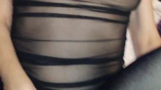 First person sex with wife in transparent lingerie