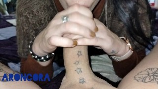 CORA CHEATS ON HER HUSBAND WITH A STRANGER AND GIVES HIM A BLOWJOB AFTER SHE SWALLOWS THE CUM