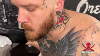 Fully exposing his hole for penetration and breeding