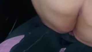 Teacher Ass Spreading in School Parking Lot