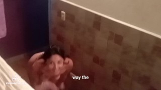 Perverted daddy with hard cock in my bed