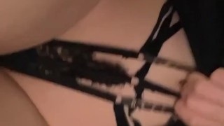 Cute Girl Playing with Boobs 18 years old cutie