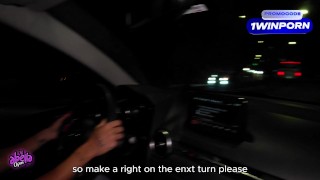 I bribe my driving instructor with sex to get my driving licence! PUBLIC SEX - Abella Olsen