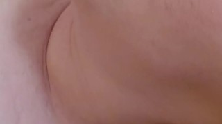 Redhead plays with fuck machine