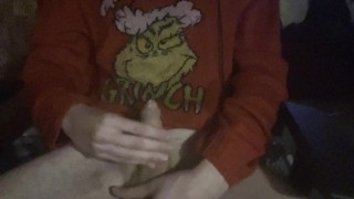 Horny Guy Masturbates His Big Dick Until Huge Cumshot Load