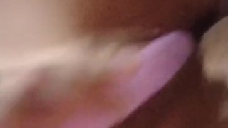 Girl masturbates with sex toy; can't take it anymore