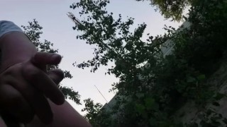 Young twink's public cruising & nude beach cumshot compilation
