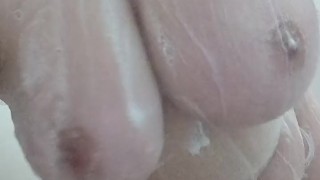 Wanna play with my massive soapy tits?
