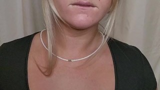 Young Sexy Blonde Blowing her Dildo