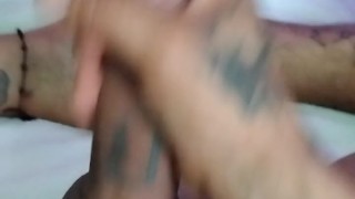 Morning wood leads to me cumin on my soles