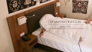 Hard Femdom Milking of tied male with cock spanking till Orgasm