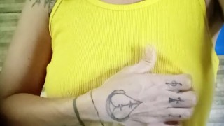 Venezuelan with big hairy pussy masturbates to orgasm