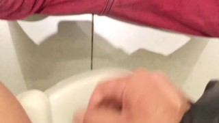 starting the new year playing with dick in a busy public bathroom