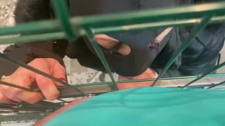 Very horny hottie brunette fucks with her husband friend at home