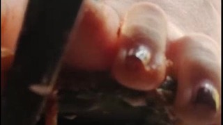 Pedal pumping your Dinner & dessert - spaghetti and lemon cake. Under my big arched soles