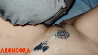 I LICK MY NEIGHBOR'S PUSSY AFTER SHE TOLD ME TO LICK MY OWN HOT CUM