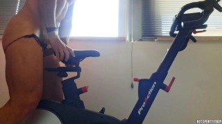 Hot Lingerie: Guy with Sexy Ass and Big Cock fucking Bike - Moans & Cum Explosion! Hotsportfitboy