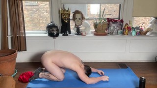 Short Muscle Twink Stretches Naked