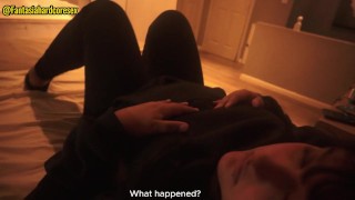 Mi hermanastra se traga mi pene despues de ver una peli, casi nos descubren