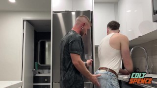 Colt Spence Teaches Marcus McNeill A Big Hard Lesson in Kitchen