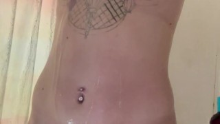 Showering after a blue collar workday