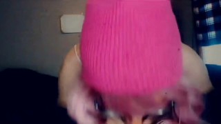 Goth Transgirl Sucks MASSIVE Schlong