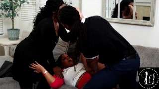 Big Booty Jayla Page Couples Stretch with BBC Dreads Way & Lyric Sky