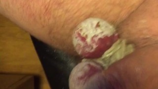 Tapping my balls with Drumsticks