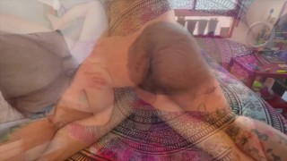 cute femboy gets fucked by 2 daddies