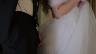 BIMBO BRIDE Gets FUCKED By HUSBAND On WEDDING NIGHT *GETS COVERED IN CUM*