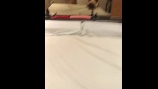 A brunette slut fucks a sissy transvestite's ass and then fucks her and touches her G-spot, ending u