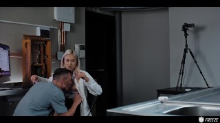 Beautiful Blonde Doctor Gets Used and Begs For Cock - Freeze Time Stop Sex Creampie