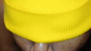 SPIT ON BALLS AND OPEN SLOPPY THROAT SO GORILLA DICK CAN POKE!!!!!!!!