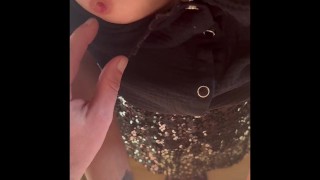 I was doing the laundry and he comes with his cock for me to suck