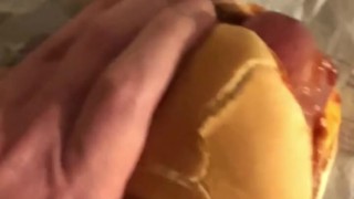 i was so horny I fucked a mcdonald's cheeseburger