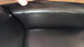 Cuming on Girlfriend's Super Soft Leather Chair !