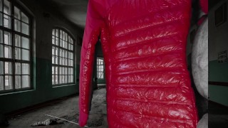 Cuming on soft shiny pink Titanium Girlfriend's Jacket