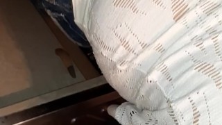 While my stepmother was washing the dishes, I cum - IkaSmokS