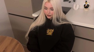 Young stepsister wanted to borrow money, but she was given to earn it with her big juicy ass.