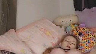 Sexy girl masturbates and squirts on herself