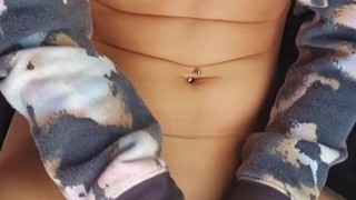 Fucking Myself In Car Trying Not To Get Caught - Public Masturbation with OF Babe @nephilaaranea
