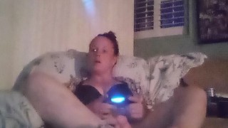 Woman Caught Filming Herself Playing Video Games In Her Black Bra and Panties By Her Roommate